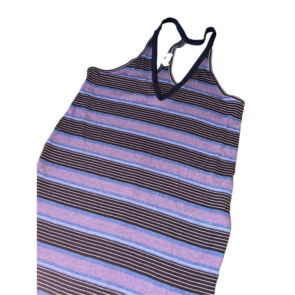 Free People Purple Striped Racer Back Tank - Picture 3 of 8